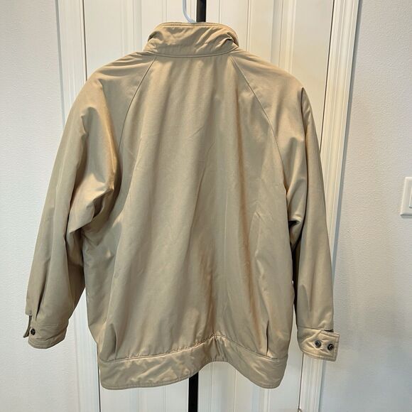 London Fog Jacket Snap Up Size 12 PET Tan Padded Pockets Lined Winter - Picture 5 of 16